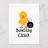 Bowling Chick Postcard Postkarte (Vorderseite)