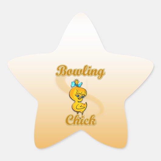 Bowling Chick Stern-Aufkleber (Vorderseite)