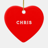 Bowling Christmas Collectible Keramik Ornament (Hinten)