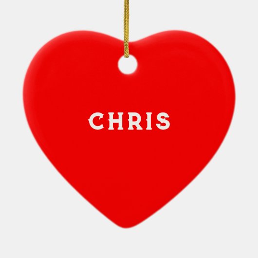 Bowling Christmas Collectible Keramik Ornament (Hinten)