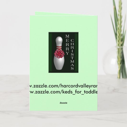 Bowling Christmas Feiertagskarte (Rückseite)