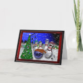 Bowling Christmas Feiertagskarte (Vorderseite)