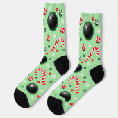 Bowling Christmas Holiday Gifts Socks Socken (Linkes Detail)