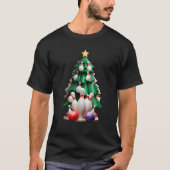 Bowling Christmas Tree Funny Xmas Design T-Shirt (Vorderseite)