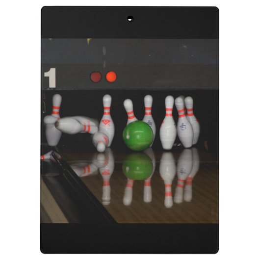 Bowling Clipboard Klemmbrett (Rückseite)