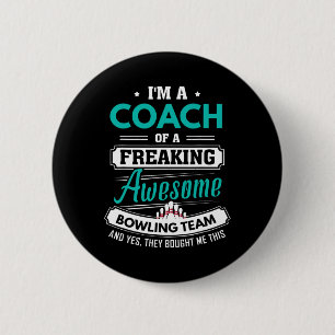 Bowling Coach Bowling Team Coach Geschenk Button
