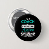 Bowling Coach Bowling Team Coach Geschenk Button (Vorne & Hinten)