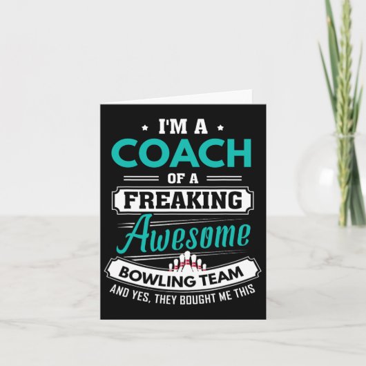 Bowling Coach Bowling Team Coach Geschenk Karte (Vorderseite)
