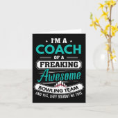 Bowling Coach Bowling Team Coach Geschenk Karte (Gelbe Blume)