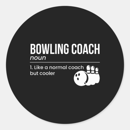 Bowling Coach Definition Runder Aufkleber (Vorderseite)