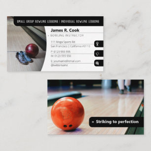 Bowling Coach   Foto Sport Visitenkarte