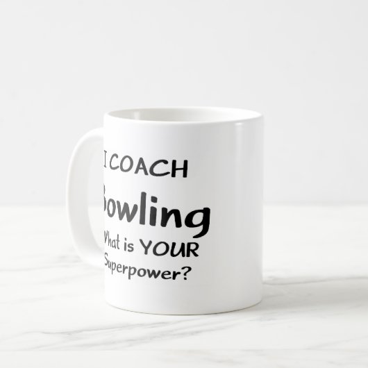 Bowling Coach Kaffeetasse (Vorderseite Links)