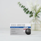 Bowling Coach | Perfektes Sportangebot Deep Blue Visitenkarte (Stehend Vorderseite)