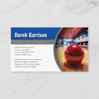 Bowling Coach | Perfektes Sportangebot Visitenkarte