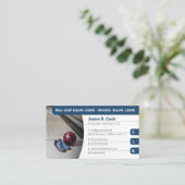 Bowling Coach | Photo Sport Orange Visitenkarte (Stehend Vorderseite)