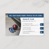 Bowling Coach | Photo Sport Orange Visitenkarte (Vorderseite)