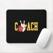 Bowling Coach schlägt Buttone Bowling Team Fun Mousepad (Mit Mouse)