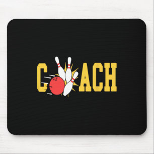 Bowling Coach schlägt Buttone Bowling Team Fun Mousepad