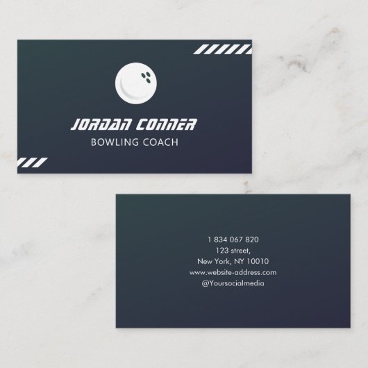 Bowling Coach Visitenkarte (Vorne/Hinten)