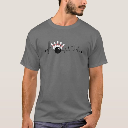 Bowling Cone Heartbeat EKF Cones Bowling Track T-Shirt (Vorderseite)