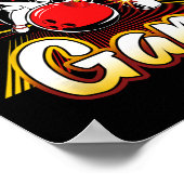 Bowling Cool Gutter Gang Bowlers 10 Button Poster (Ecke)