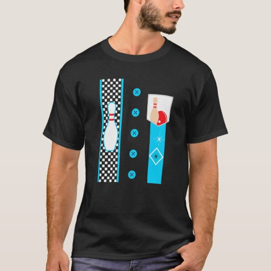 Bowling Costume Bowling League Bowler T-Shirt (Vorderseite)