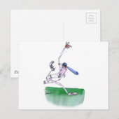Bowling - Cricket, tony fernandes Postkarte (Vorne/Hinten)
