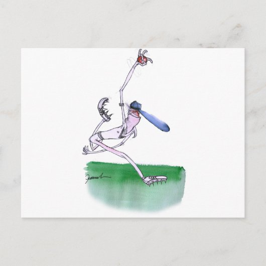Bowling - Cricket, tony fernandes Postkarte (Vorderseite)