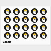 Bowling Crown Runder Aufkleber (Blatt)