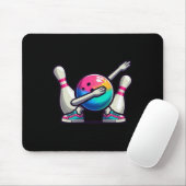 Bowling Dab Bowler Bowling Ll Player Button Kinder Mousepad (Mit Mouse)