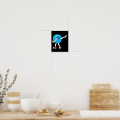 Bowling Dabbing Ll Button Männer Frauen Bowler Kin Poster (Küche)