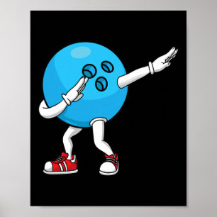 Bowling Dabbing Ll Button Männer Frauen Bowler Kin Poster