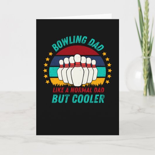 Bowling Dad - Cooles Vatertagsgeschenk Karte (Vorderseite)