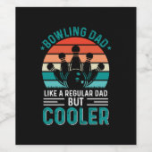 Bowling Dad Weinetikett (Einzelnes Label)