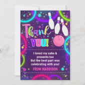 Bowling Danke, dass Sie Card Glow Bowling Danke, d Einladung (Vorderseite)