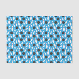 Bowling Decoupage Birthday Party Blue Seidenpapier