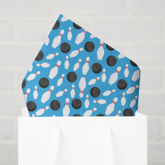 Bowling Decoupage Birthday Party Blue Seidenpapier (Geschenktüte)