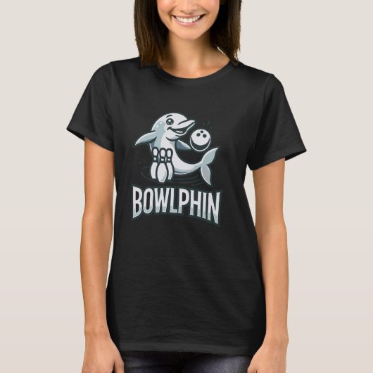 Bowling-Delphin T-Shirt (Vorderseite)