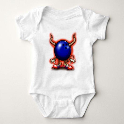 Bowling Demon Baby Strampler (Vorderseite)