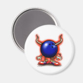 Bowling Demon Magnet (Vorderseite/Rückseite)
