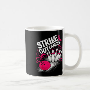 Bowling der Brustkrebserkrankung Kaffeetasse
