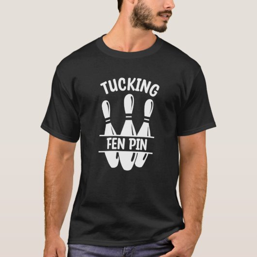 Bowling des Fen-Buttons für einen Bowling-Player T-Shirt (Vorderseite)