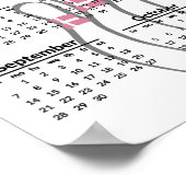 Bowling-Design 2025 Kalender Poster (Ecke)