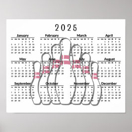 Bowling Design 2025 Kalenderplakat Poster