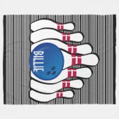 Bowling Design Fleece Blanket (Vorderseite (Horizontal))
