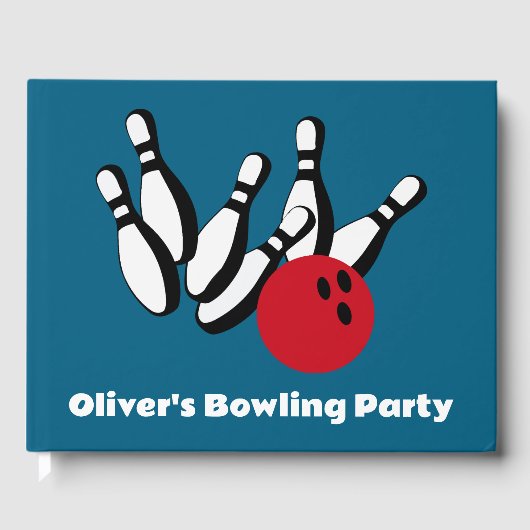 Bowling Design Gästebuch (Vorderseite)