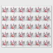 Bowling Design Geschenkpapier (Flach)