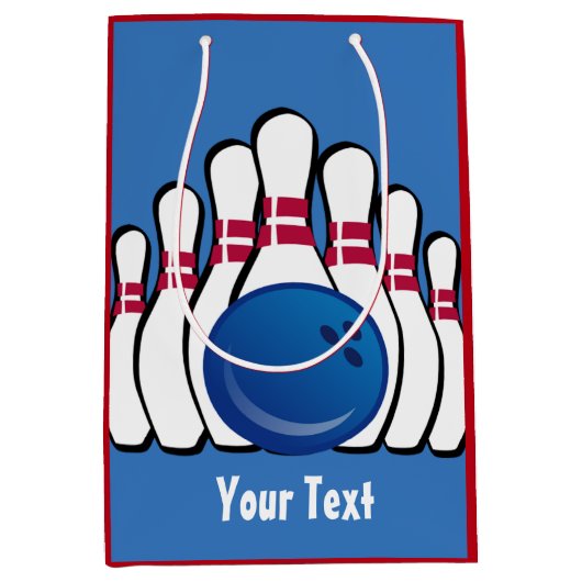 Bowling Design Geschenktasche Mittlere Geschenktüte (Vorderseite)