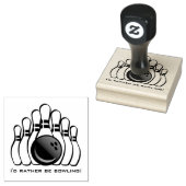 Bowling Design Holz Briefmarke Gummistempel (Stempel)