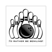Bowling Design Holz Briefmarke Gummistempel (Prägung)